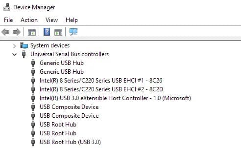 System Devices In Device Manager