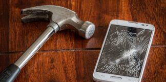 Hammered Phone Glass