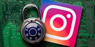 Instagram Logo Next To A Padlock