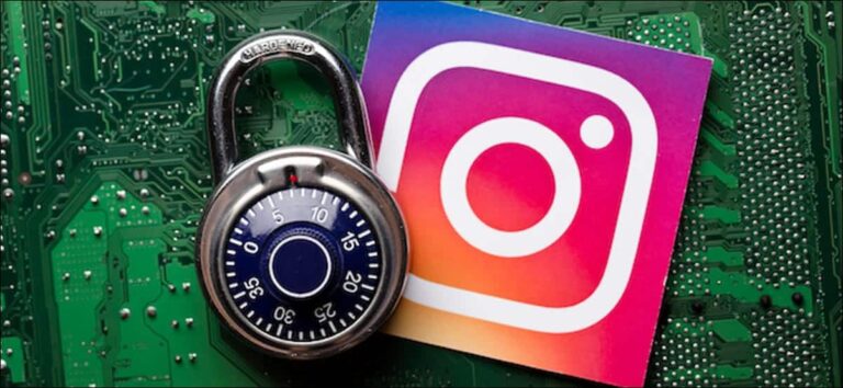 Instagram Logo Next To A Padlock