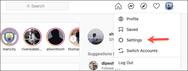 Instagram Settings Desktop