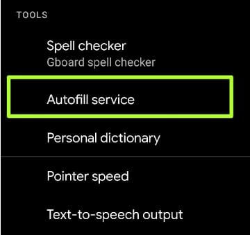 Enable Autofill On Google Pixel 5