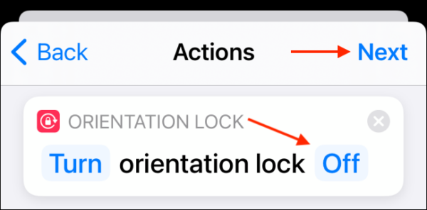 Choose Off Option And Tap Next