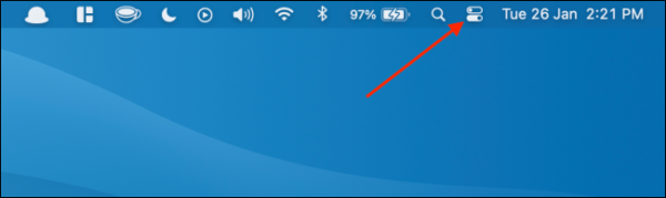 Click Control Center From Menu Bar On Mac