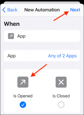 Configure Automation And Tap Next