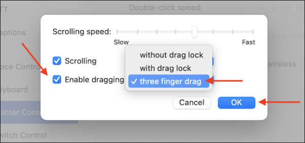 Enable Three Finger Drag Gesture On Mac