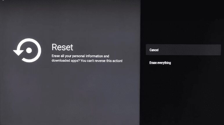 reset hisense smart tv