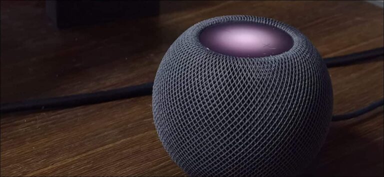 Apple Homepod Mini Sitting On A Desk