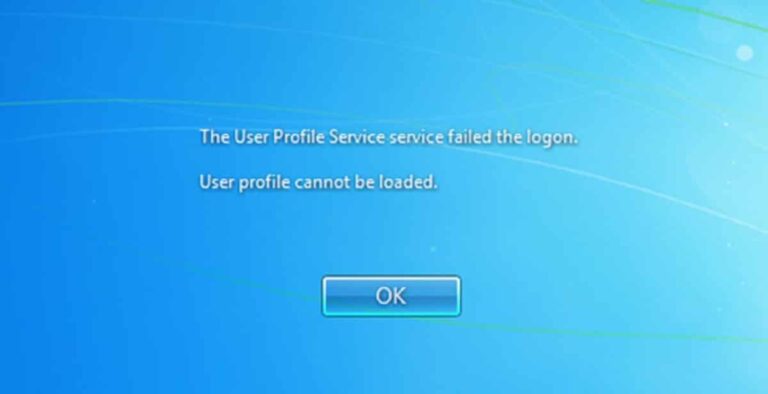 Failed To Load User Profile