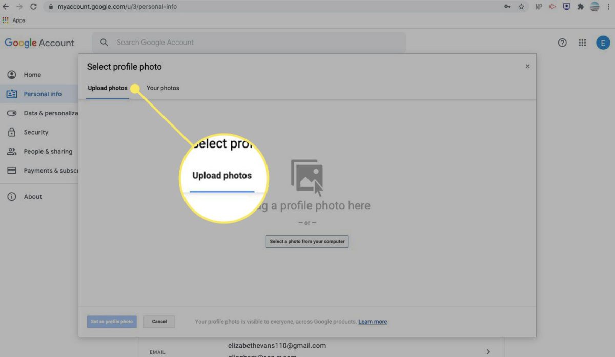 Change Google Profile Picture