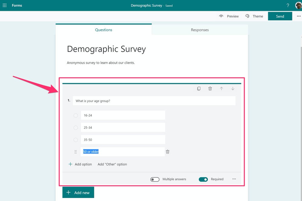 use microsoft forms to create poll