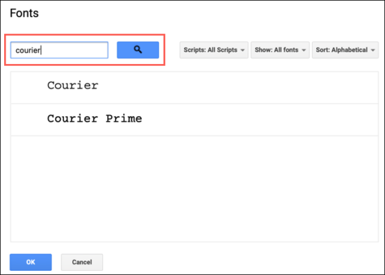 Searchforfonts Googledocs