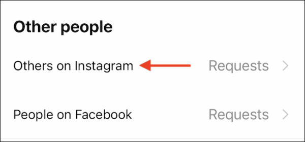 select others on instagram