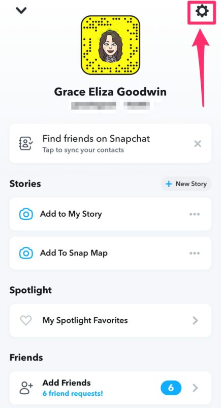 Activate Snapchat Dark Mode iPhone