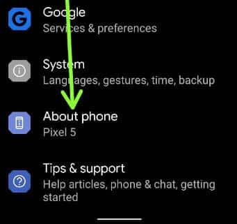 Enable USB Debugging Mode Pixel 5