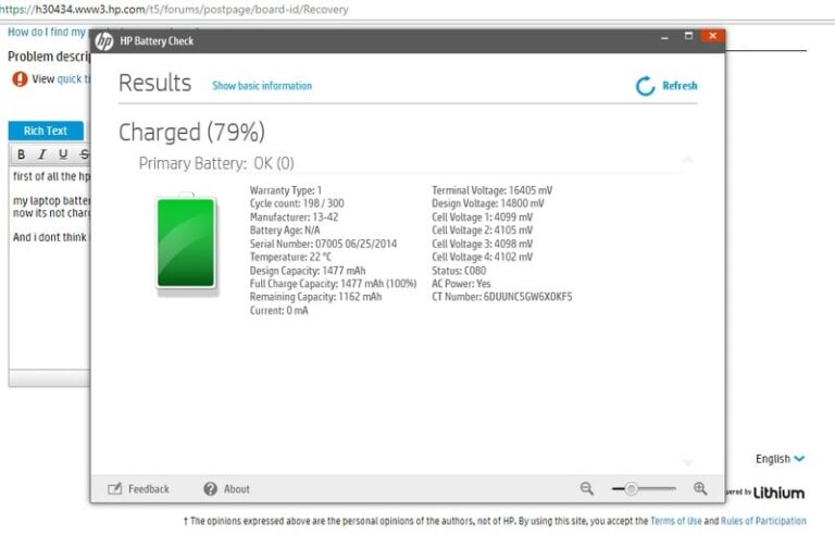 Laptops Battery Wont Charge
