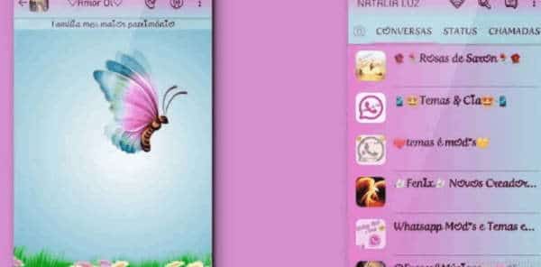 Purple Butterfly Whatsapp Theme