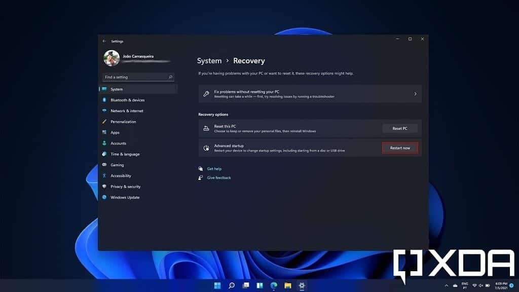Windows 11 Advanced Startup 1024