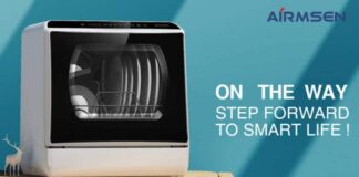 Airmsen Ae Tdqr03 Countertop Mini Dishwasher
