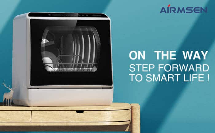 Airmsen Ae Tdqr03 Countertop Mini Dishwasher