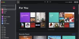 Apple Music App Menu