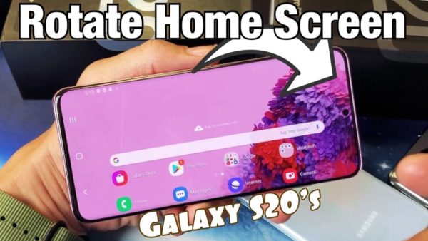 Galaxy S20 Screen Landscape Mode