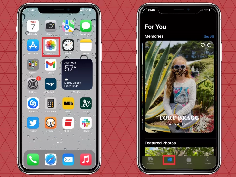 go to the photos app and open up memories