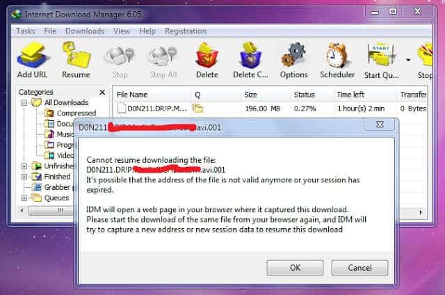 Idm Download Failed