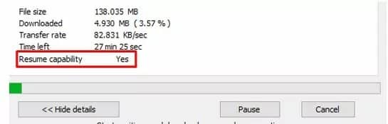 Resume Capability