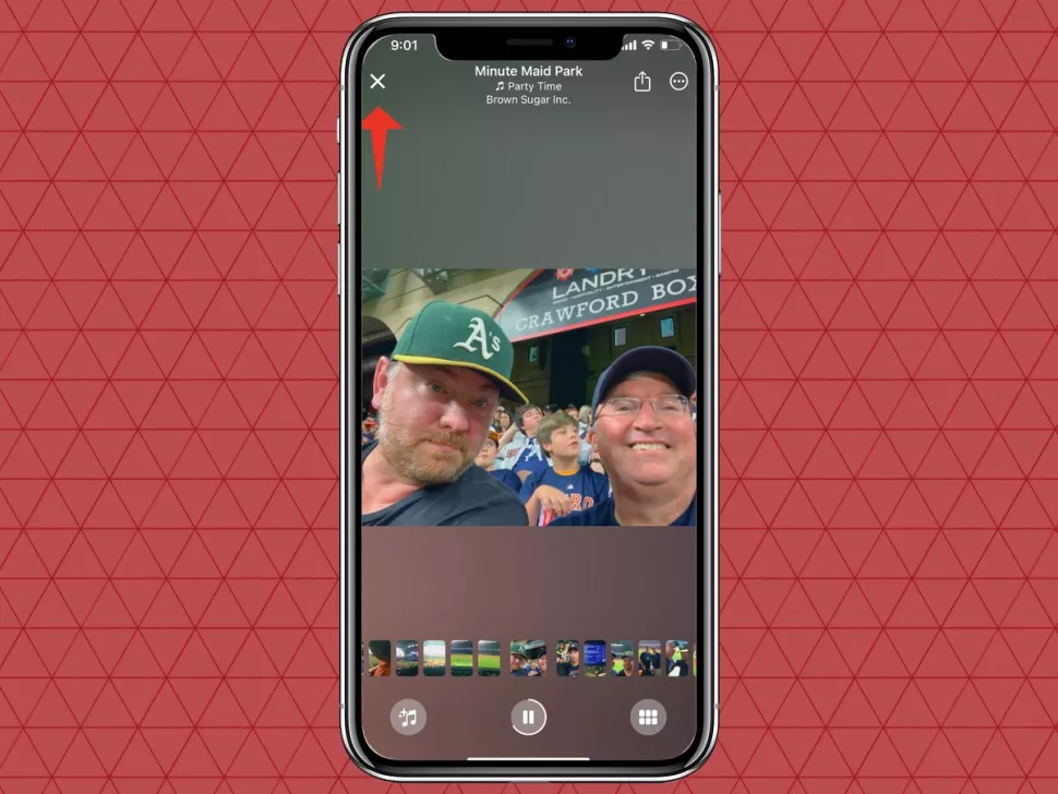 tap on the x icon to return to the for you page