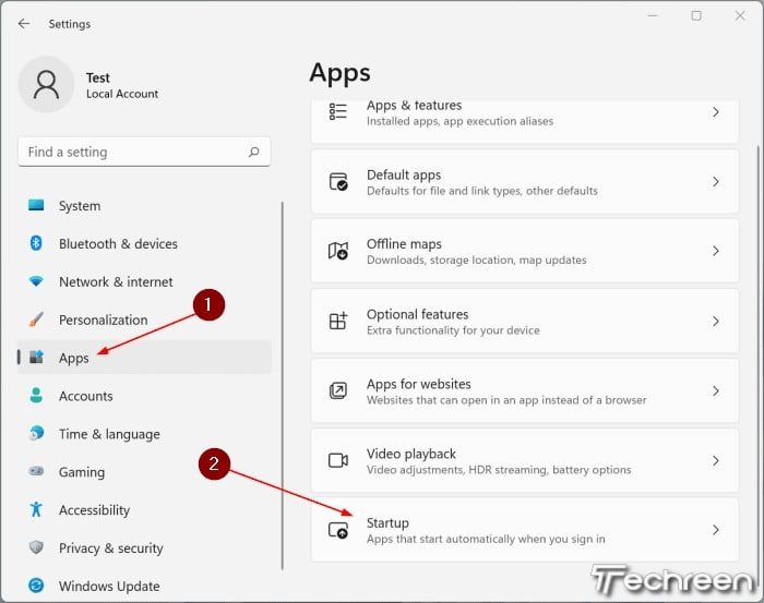 Windows 11 Startup Apps