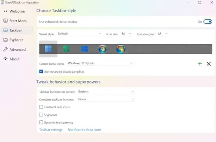 Windows 11 Vertical Taskbar