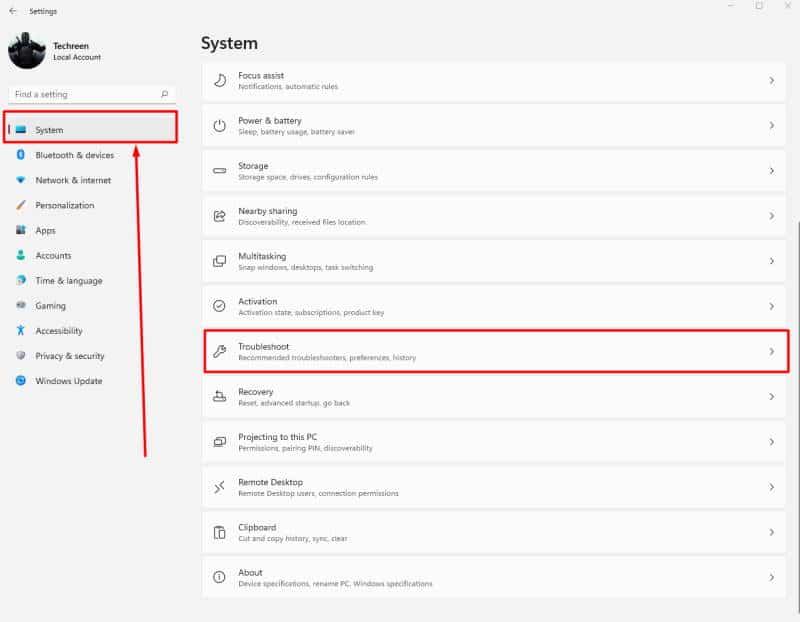 Windows Troubleshoot