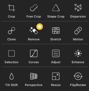 PicsArt clone tool for removing watermarks