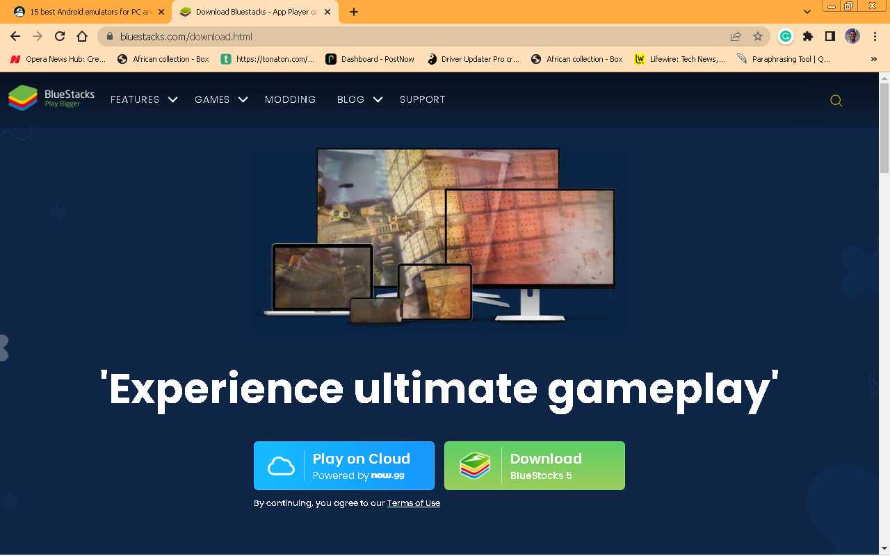 Bluestack Download Page