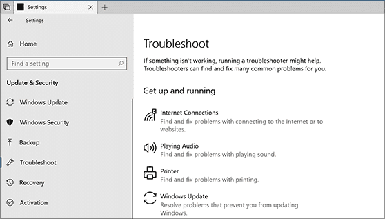 Windows Troubleshooter