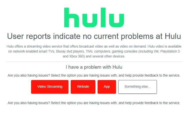 hulu downdetector status