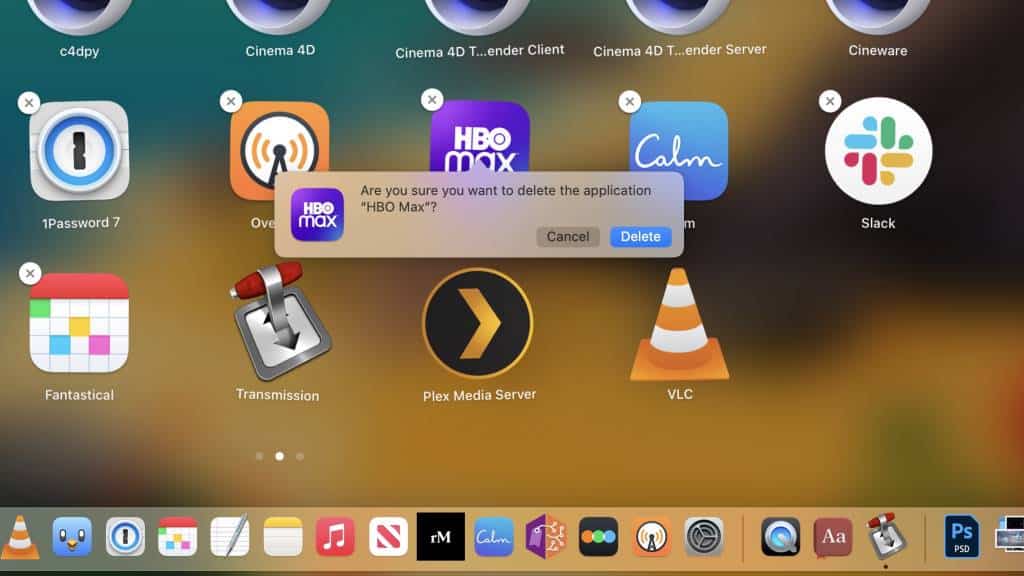 uninstall application on mac