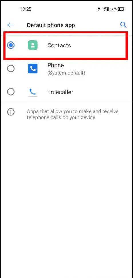Contacts app
