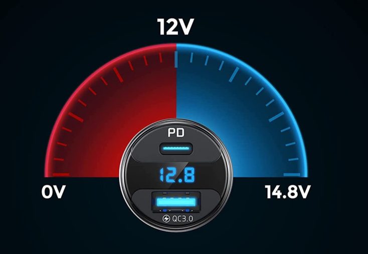 INIU 6W voltage display