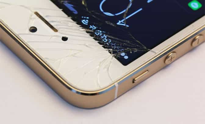 broken iphone screen