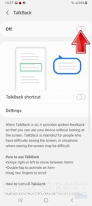 talkback on samsung
