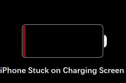 iphone stuck on charging screen